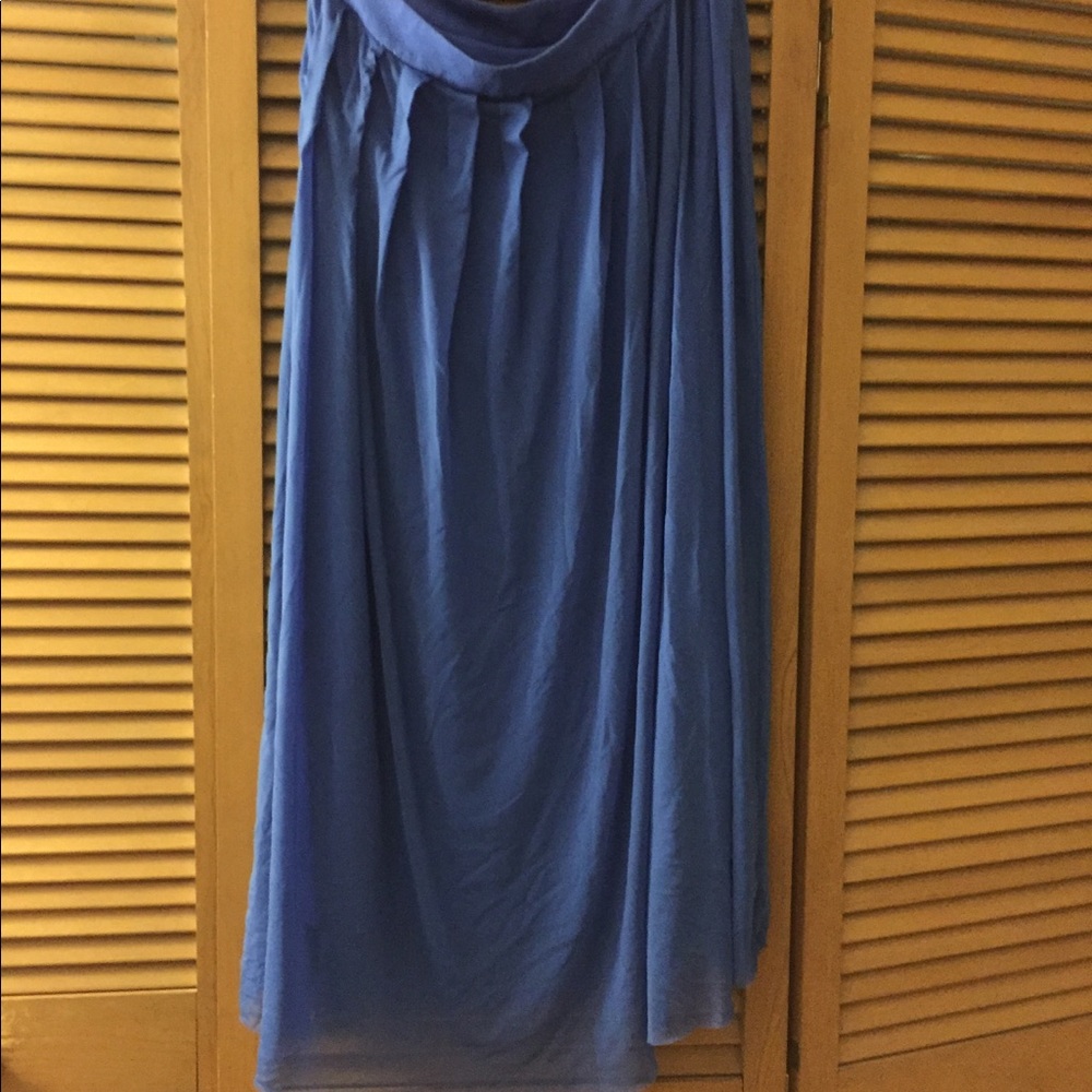 Kensie Ankle Length Midi Blue Nylon Skirt Sz. M